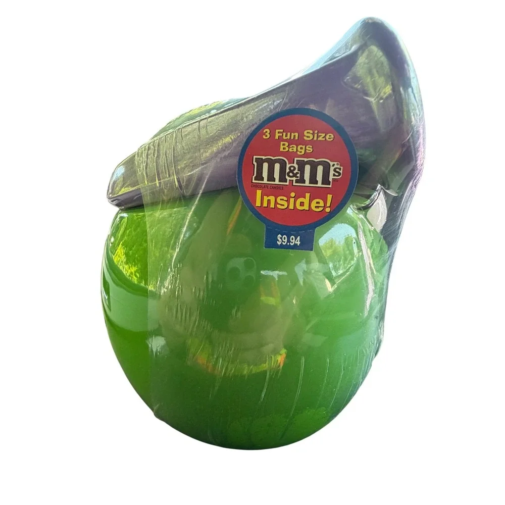 Green M&M Ms Green Eye Candy Ceramic Jar Galerie‎ 2007 Vintage New Sealed